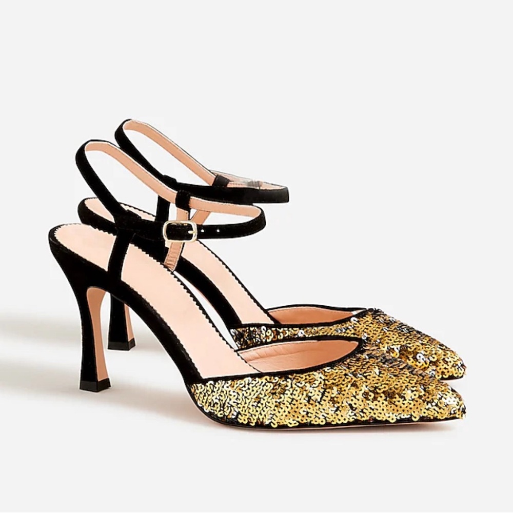 Jcrew Elsie sequin heels